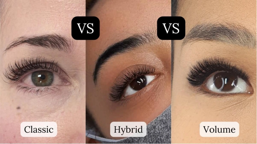 Classic vs. Hybrid vs. Volume Lashes