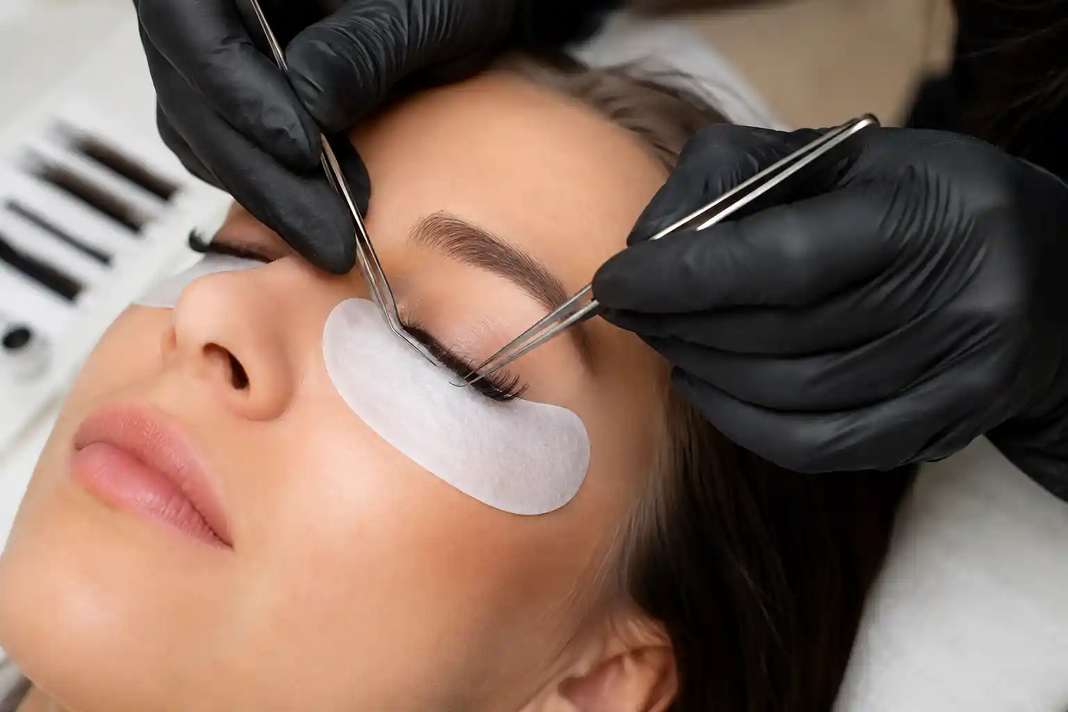 Classic eyelash extension application