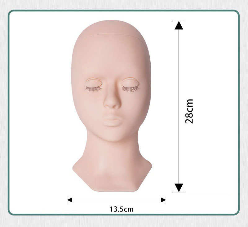 Replaceable Practic Mannequin Head with 3 pairs eyes