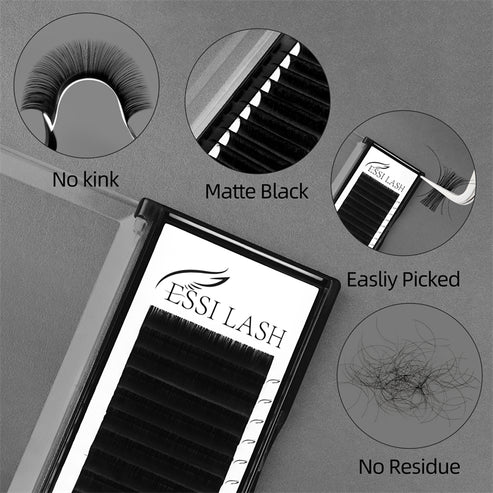 0.07 Cashmere Silk Lashes, Volume Eyelash Extension, ESSI LASH