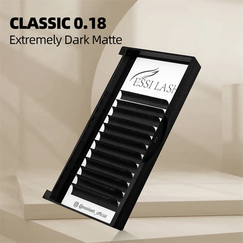 0.18 Extensión de pestañas premium, pestañas clásicas, Essi Lash