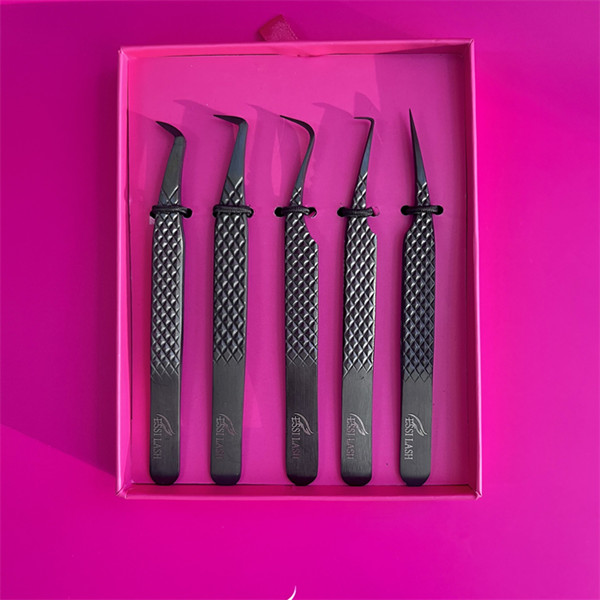 Fiber Tip Tweezers For Volume Eyelash Extensions Wholesale Lash Tweezers Customizable