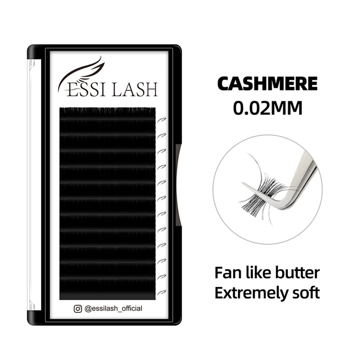 0.02 Cashemre Silk Lashes, Volume Eyelash Extension, ESSI LASH