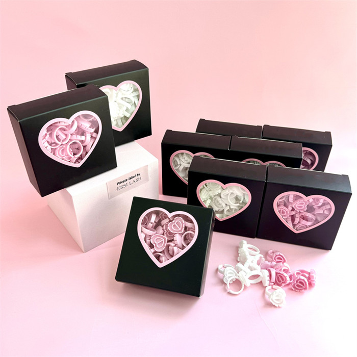 Custom Box for Fanning Glue Rings Heart Shape