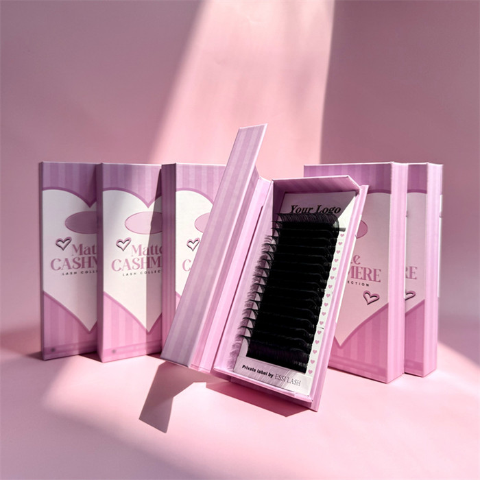 Private Label Wholesale Cashmere Mink Eyelash Extensions Custom Cardboard Box Packaging