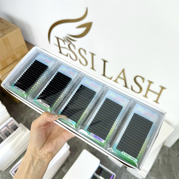 Newly Designed Private Labels of Cashmere Dark Matte Fluffy Eyelash Extensions