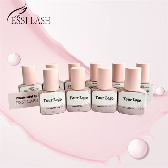 Customized Pink Color Glue Bottle Fast Dring Eyelash Glue with Private Label