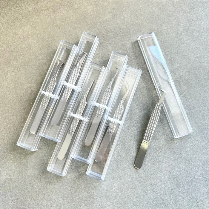 Customized Plastic Box Package for Eyelash Tweezers Fiber Tips Lash Tweezers