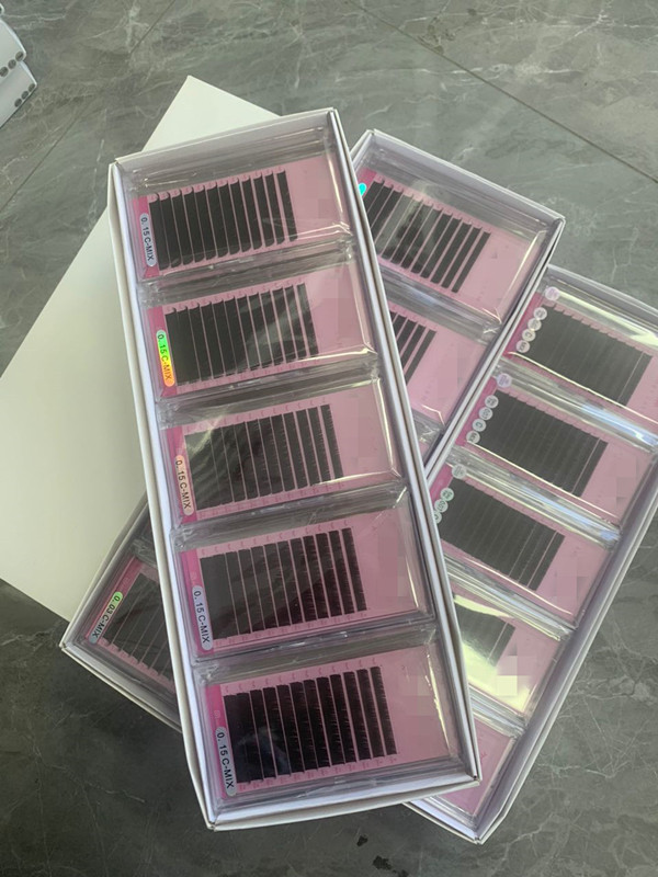 Custom Your Own Logo for Your Lash Trays Cashmere Matte Black Eyelash Extensions