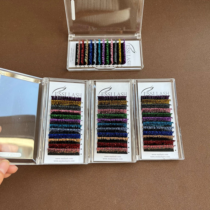 Glitter Eyelash Extension Colorful Classic Eyelash Extension Manufacturer