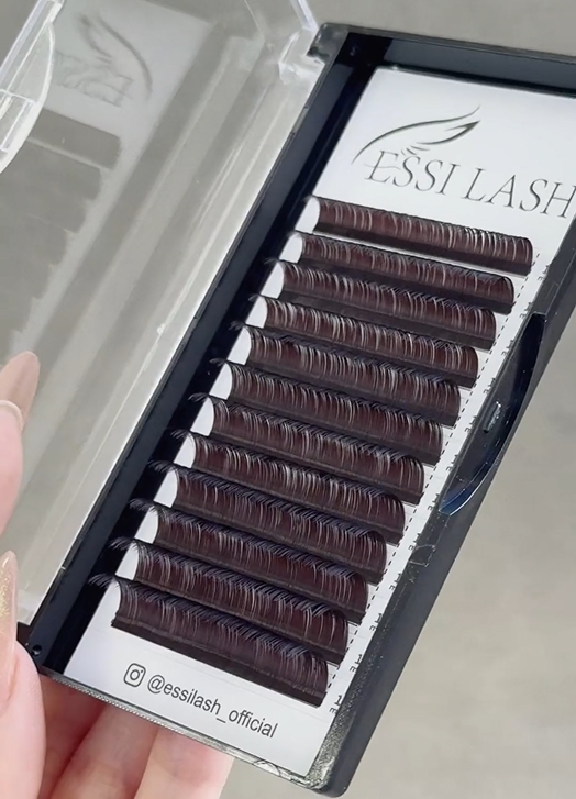 Newly Arrived Dark Brown Eyelash Extensions Support Private Labels