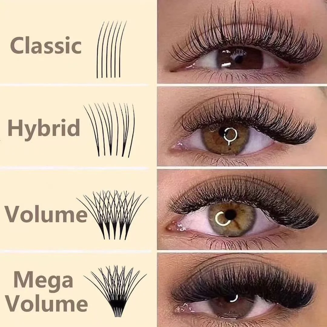 What are Hybrid lash extensions?