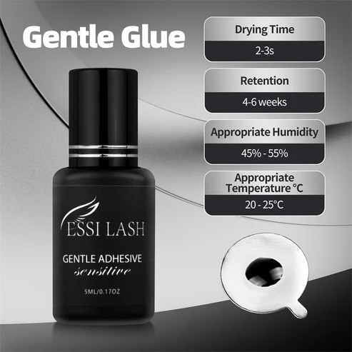 Gentle Glue, 2~3s drying Adhesive, Sensitive Eyelash Extension Glue, ESSI LASH