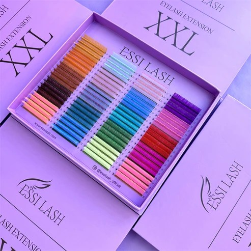 Colorful Lashes,Colored Lashes,Pink Lahes, Red Lashes, ESSI LASH