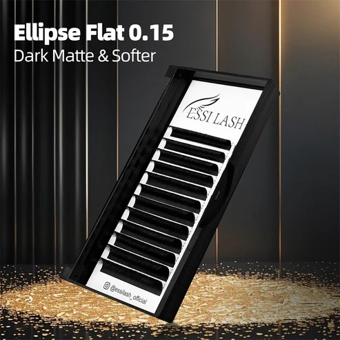 Pestañas planas, ellipse lahes planos, suaves pestañas clásicas, Essi Lash